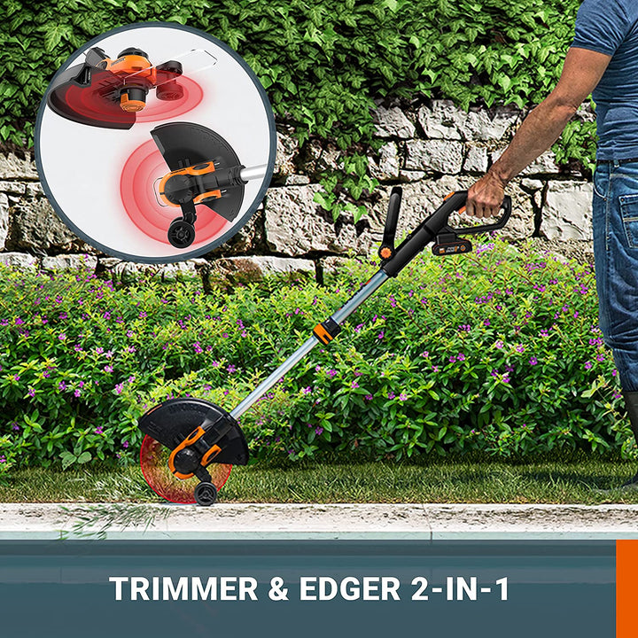 WORX WG163E-0 20v Cordless Grass Trimmer - Bare Tool