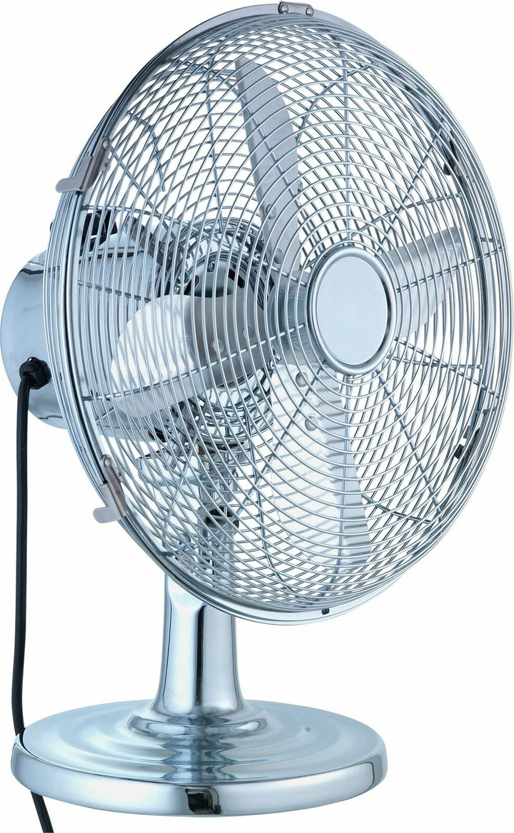 Challenge 12 Inch Oscillating Desk Fan - Chrome