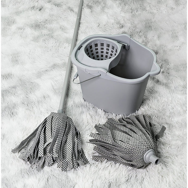 Home 8 Litre Mop & Bucket Set - Grey
