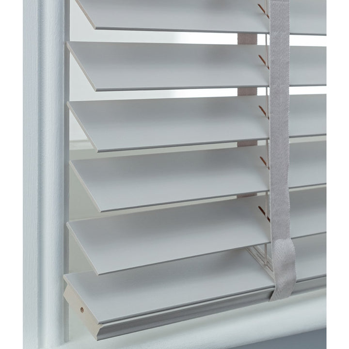 Home Elliott 50mm Wooden Tape Venetian Blind - Grey