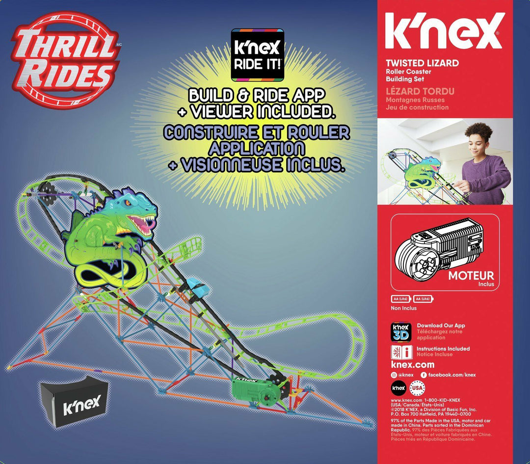 K'NEX Part Twisted Lizard Roller Coaster Building Set
