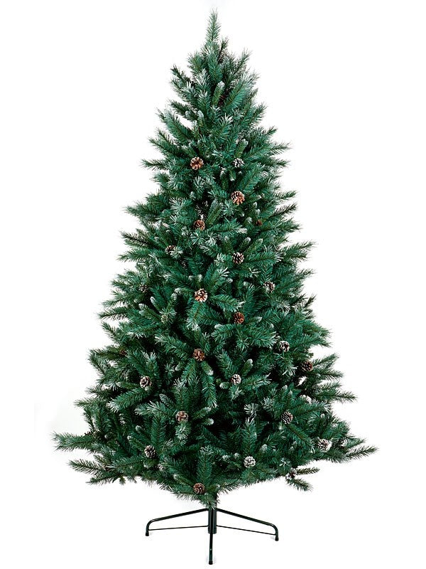 Premier Decorations 7ft Selwood Pine Christmas Tree With Cones - Green