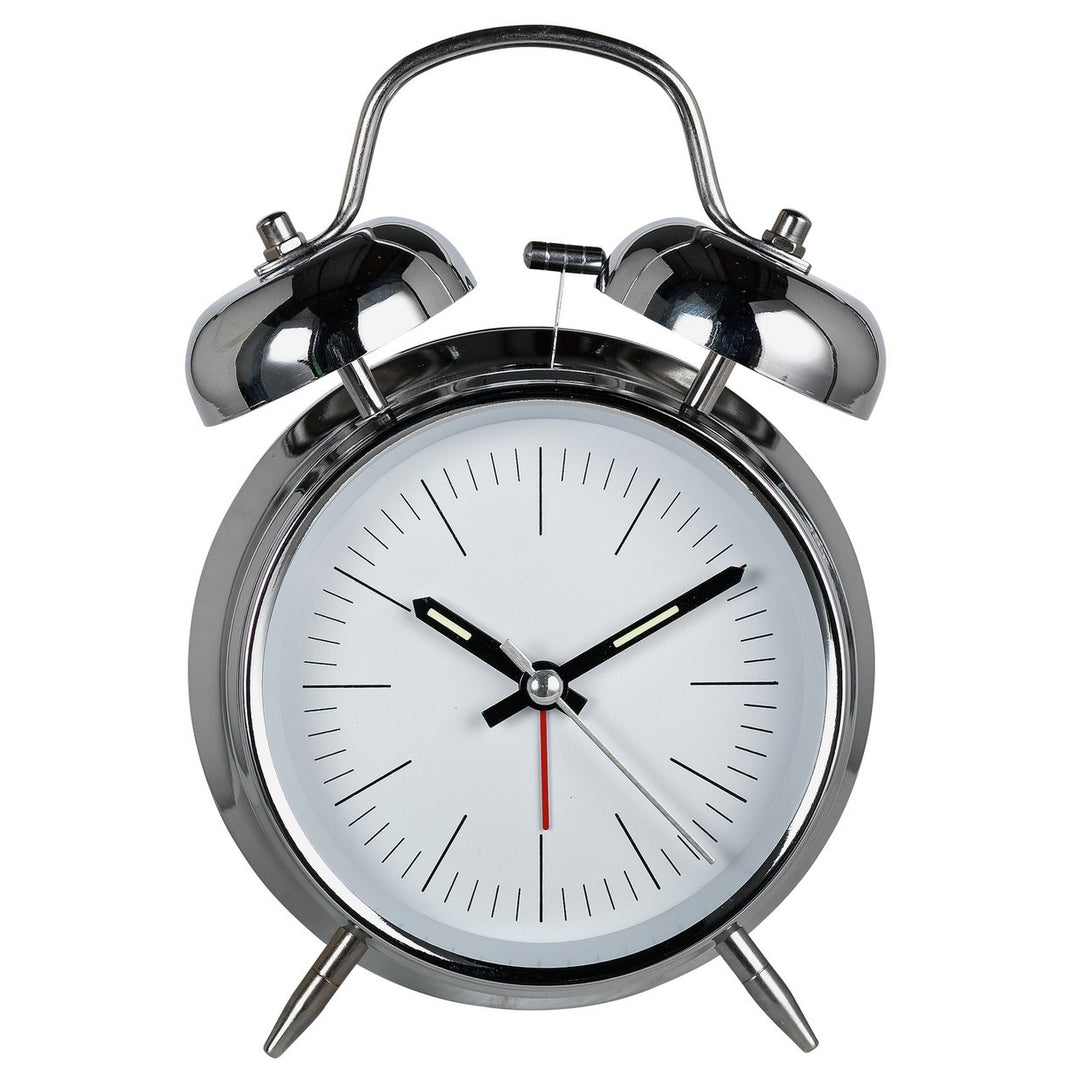 Constant Twin Bell Alarm Clock - Silver