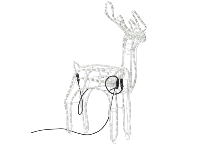 Home LED Animated Nodding Reindeer - Bright White