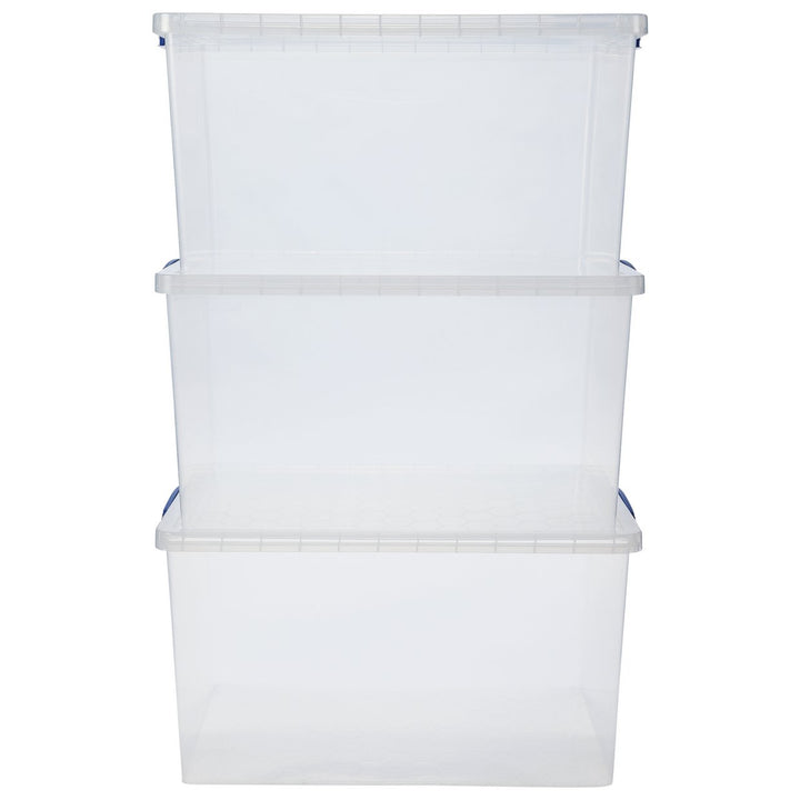 Really Useful 3 x 83 Litre Nesting Boxes - Clear