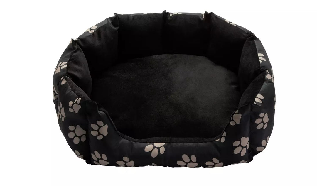 Paw Print Oval Pet Bed - Small