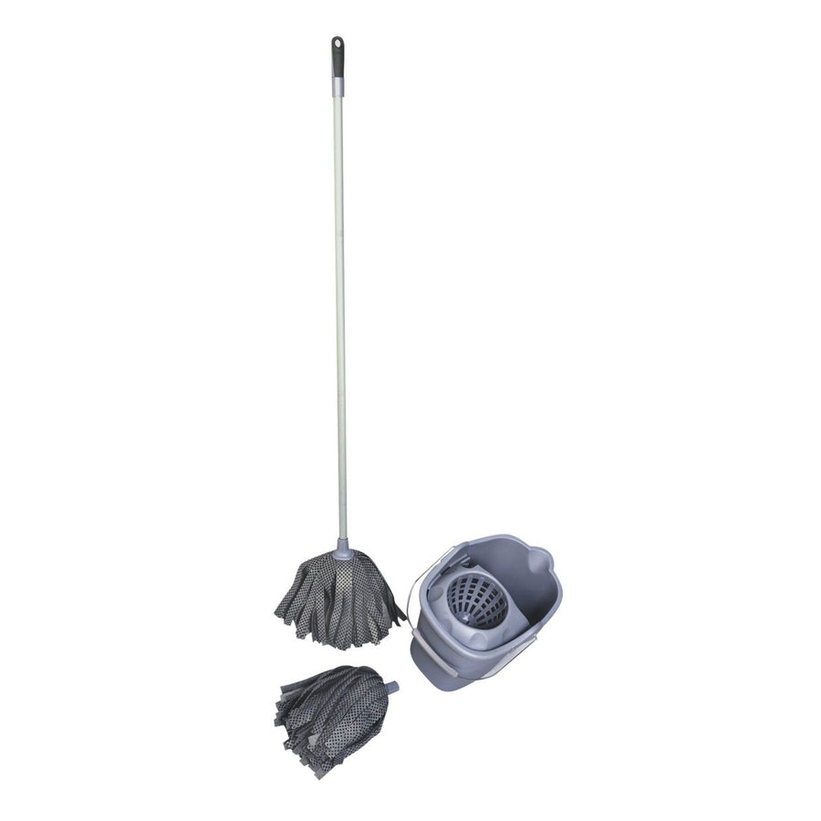 Home 8 Litre Mop & Bucket Set - Grey