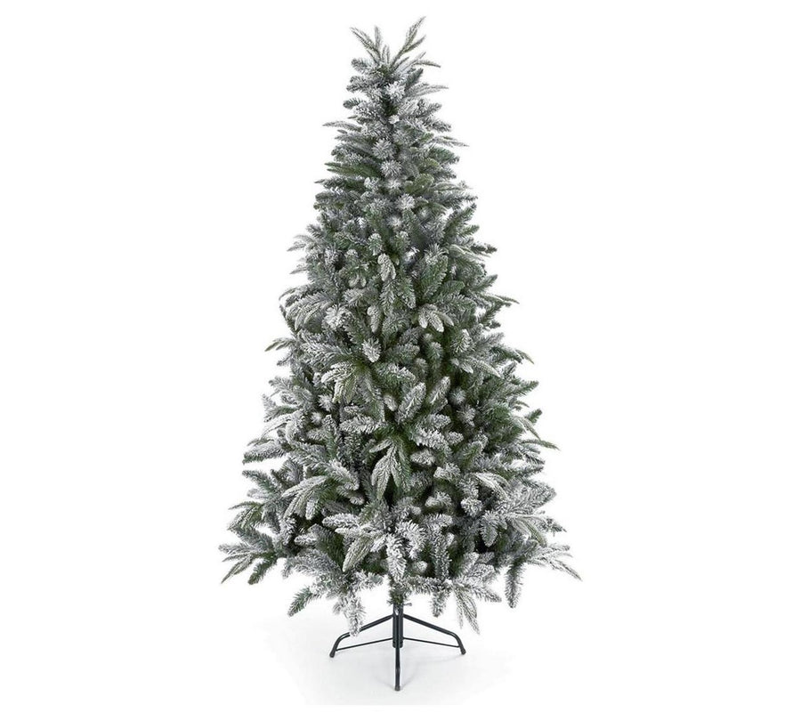 Premier Decorations Flocked Lapland Spruce Christmas Tree - 5ft