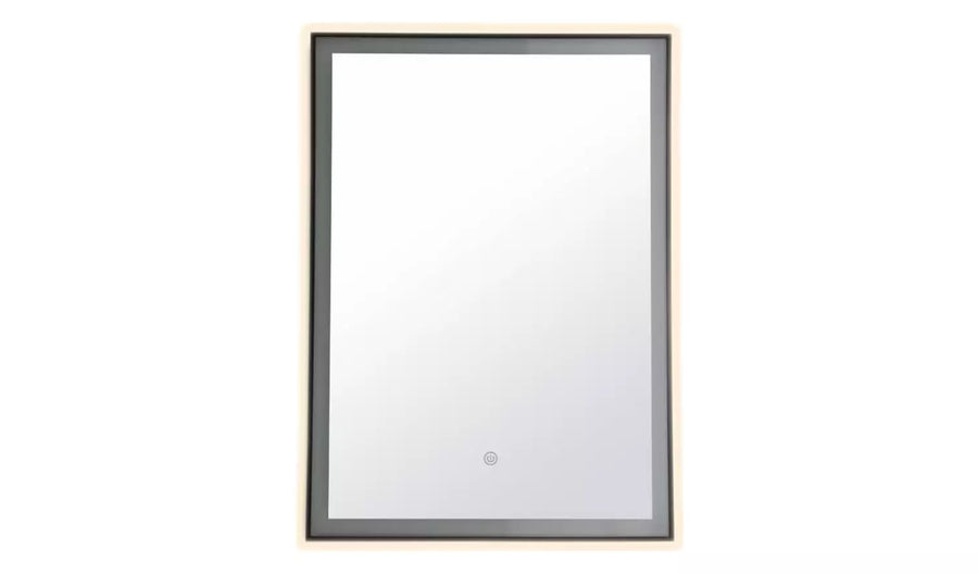 Habitat Rectangle Backlight LED Mirror - Black