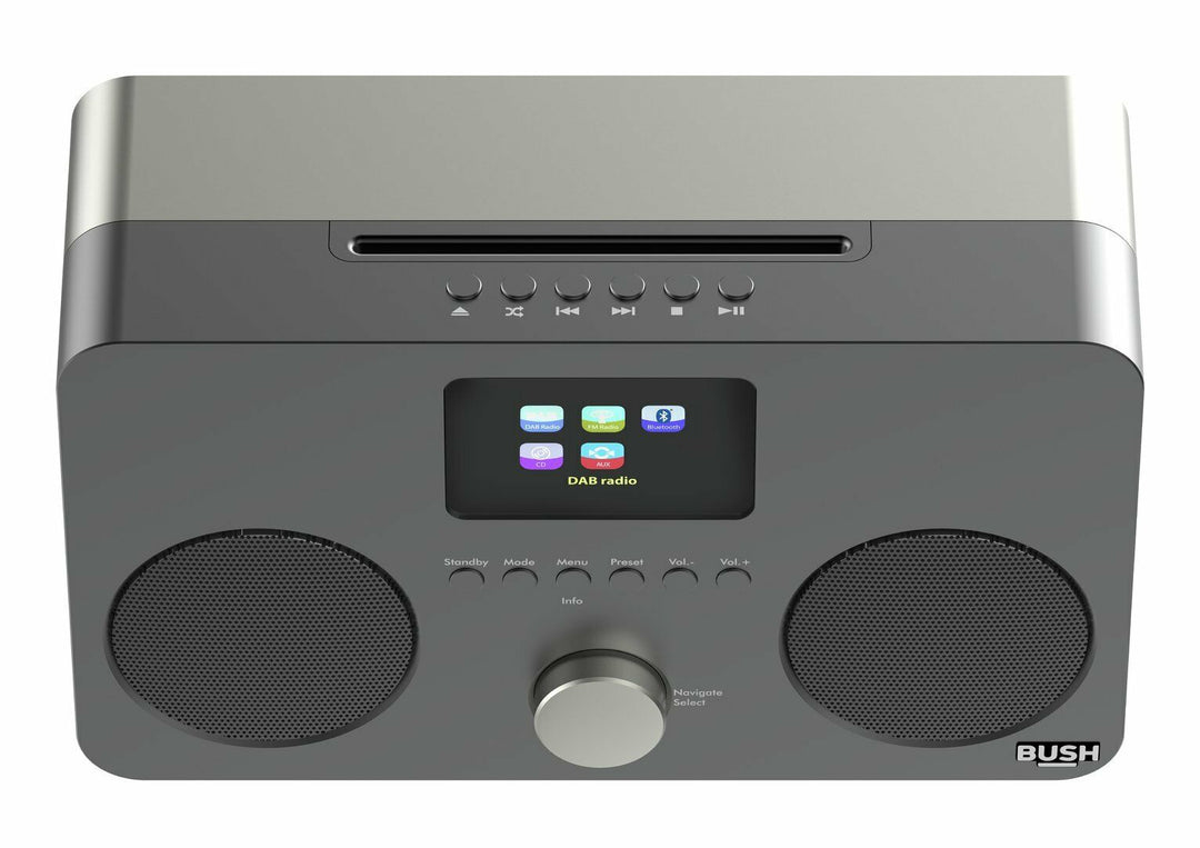 Bush All-In-One DAB Bluetooth CD Micro System With Remote Control - Black