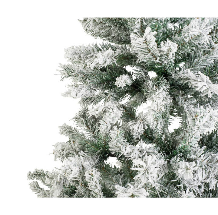 Green Snow Covered Christmas Tree - 7ft