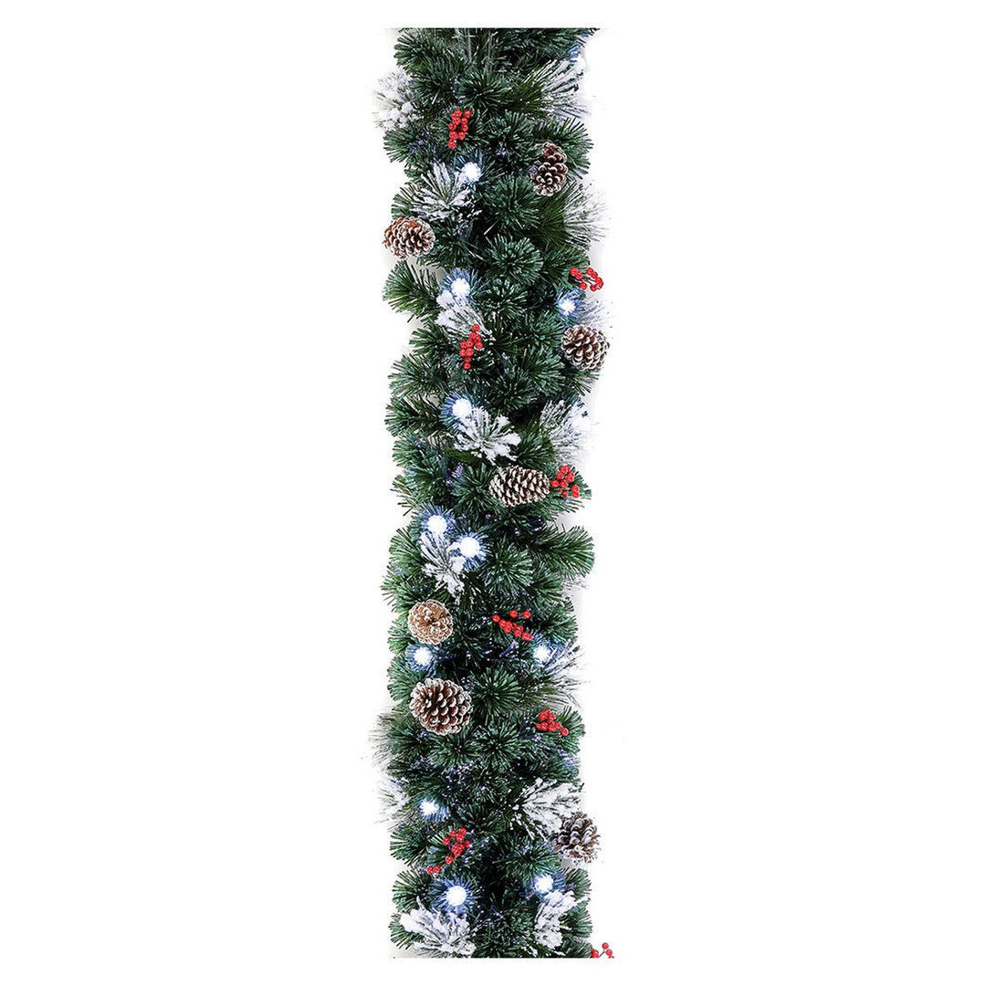 Premier The Tree Company 1.8m LED Snow Tipped Christmas Garland - Green