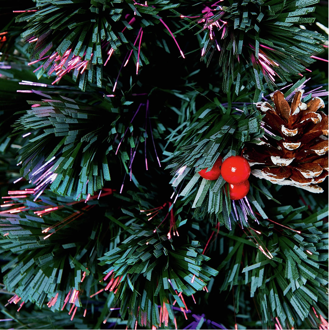 Premier Decorations 3ft Fibre Optic Tree &amp; Star - Green