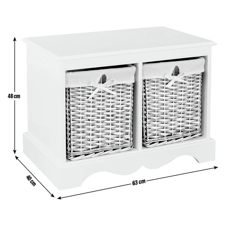 Home Malvern Hallway Shoe Storage Bench - White