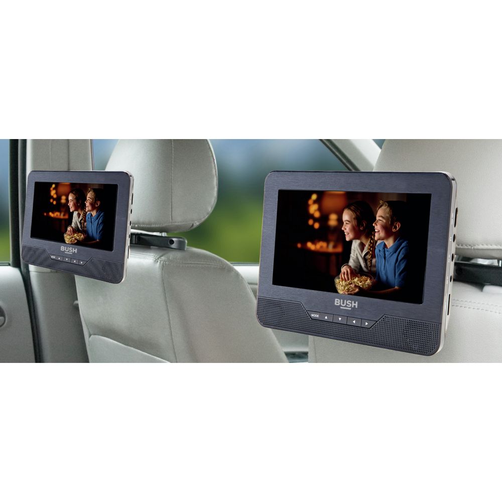 Bush 7 Inch Dual Screen In Car DVD Player