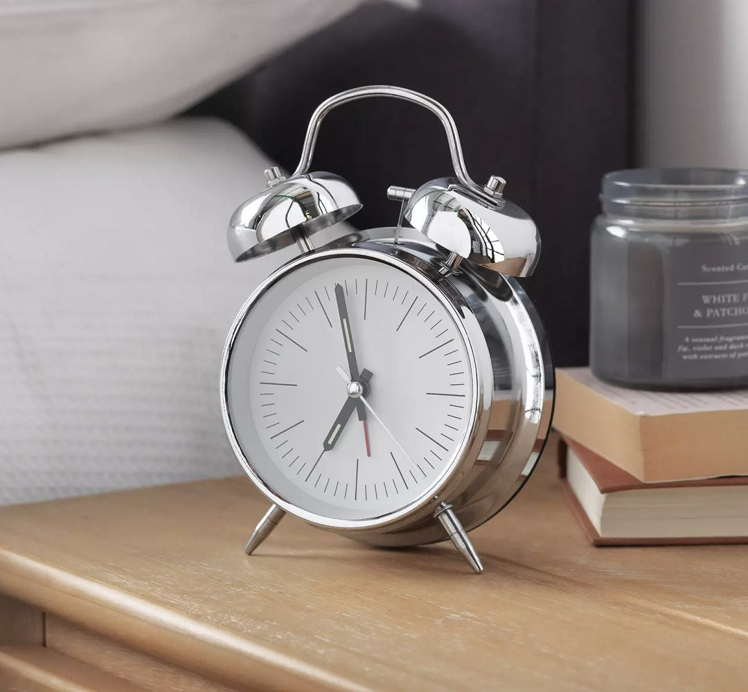 Constant Twin Bell Alarm Clock - Silver