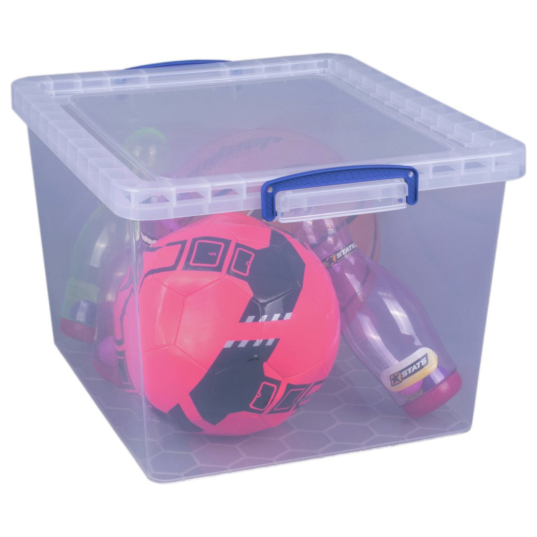 Really Useful Set Of 3 33.5 Litre Plastic Nesting Boxes - Clear