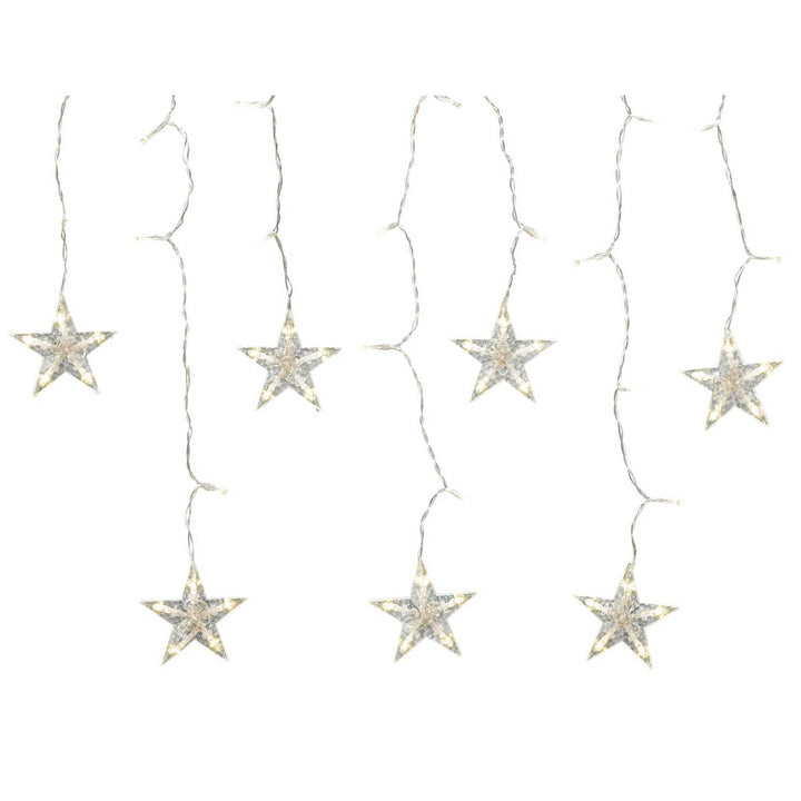 Habitat 180 LED Star Curtain Christmas Lights - Warm White