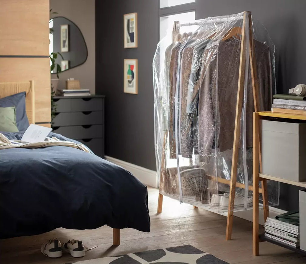 Home Clothes Rail Cover - Clear