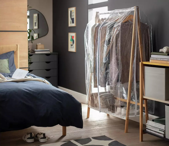 Home Clothes Rail Cover - Clear
