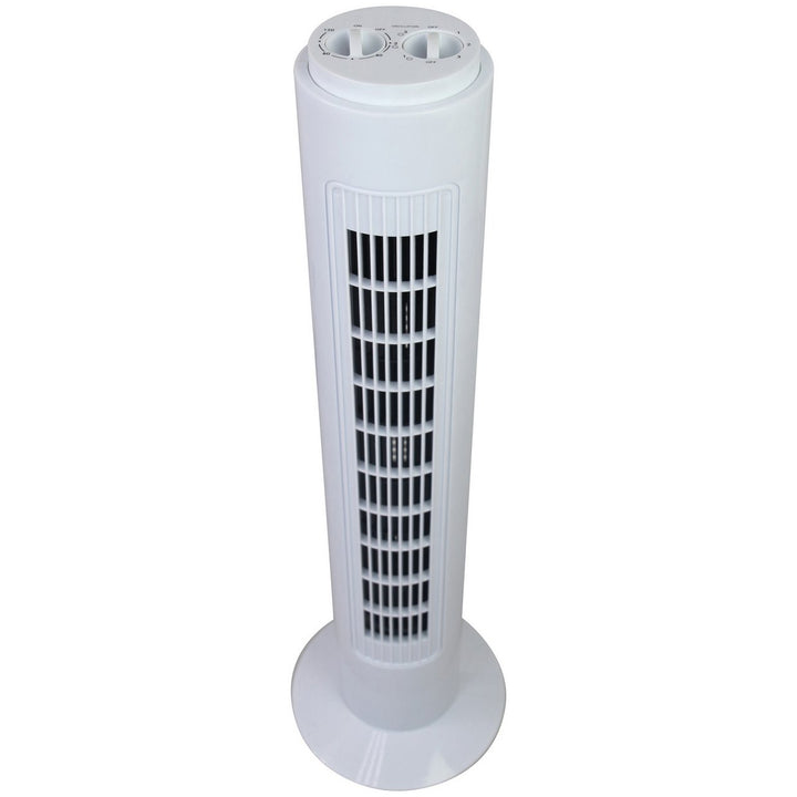 Simple Value White Oscillating Tower Fan - 3 Speed - 29 Inch
