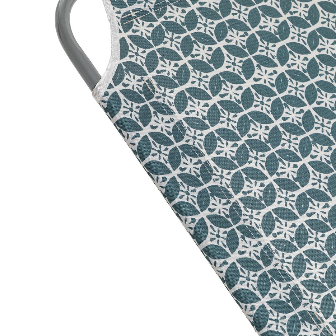 Habitat Boho Folding Metal Sun Lounger - Grey & White