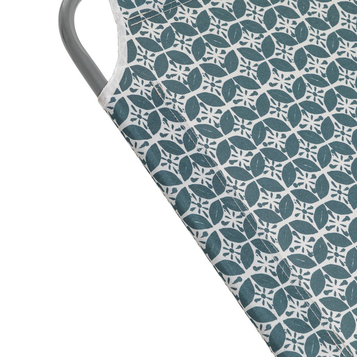 Habitat Boho Folding Metal Sun Lounger - Grey & White