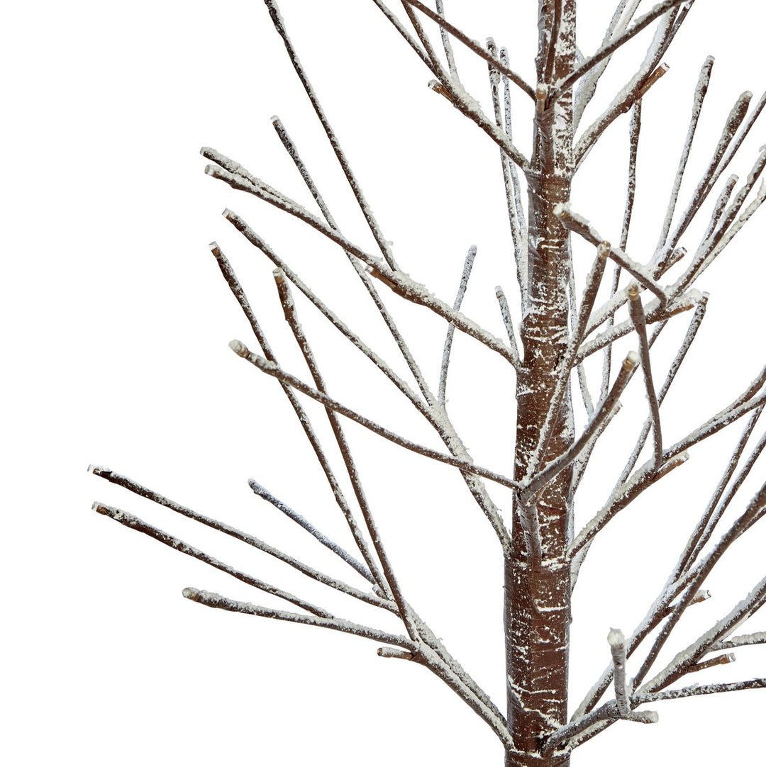 Home 4ft Pre-Lit Snowy Twig Christmas Tree - Brown