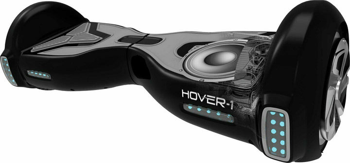 Hover-1 Mobile App Compatible Multi-Colour LED Hoverboard - Black