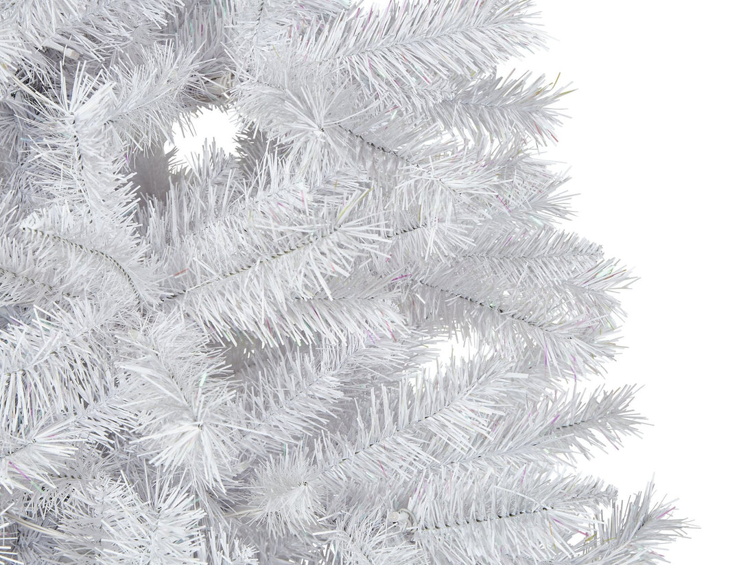 Home 6ft Pre-Lit Iridescent Christmas Tree - White