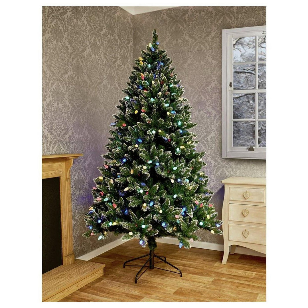 Premier Decorations 7ft Rockingham Pre-Lit Christmas Tree - Green