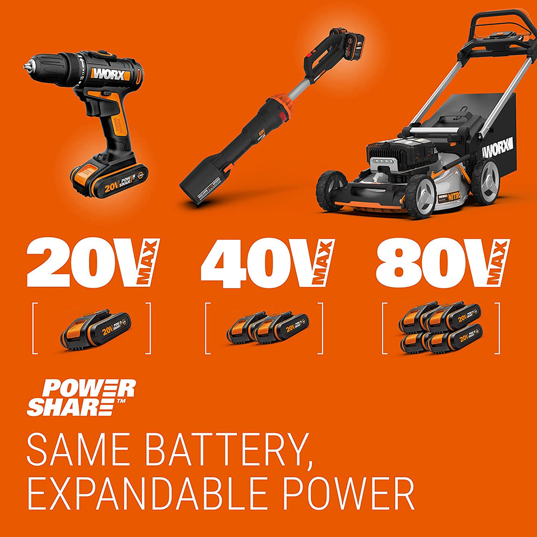 WORX WG163E-0 20v Cordless Grass Trimmer - Bare Tool