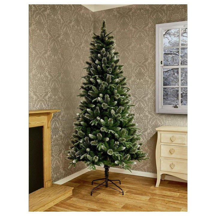 Premier Decorations 6ft Fairmont Fir Glitter Tips Christmas Tree - Green