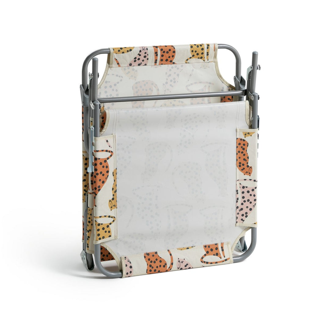 Habitat Folding Metal Sun Lounger - Global Leopard