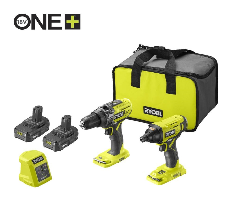 Ryobi R18ID2PPD-220S ONE+ 18v Cordless Combi Drill & Impact Driver