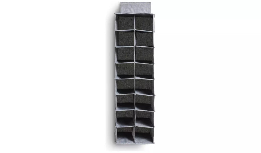 Home Double Hanging Shoe Storage - Grey