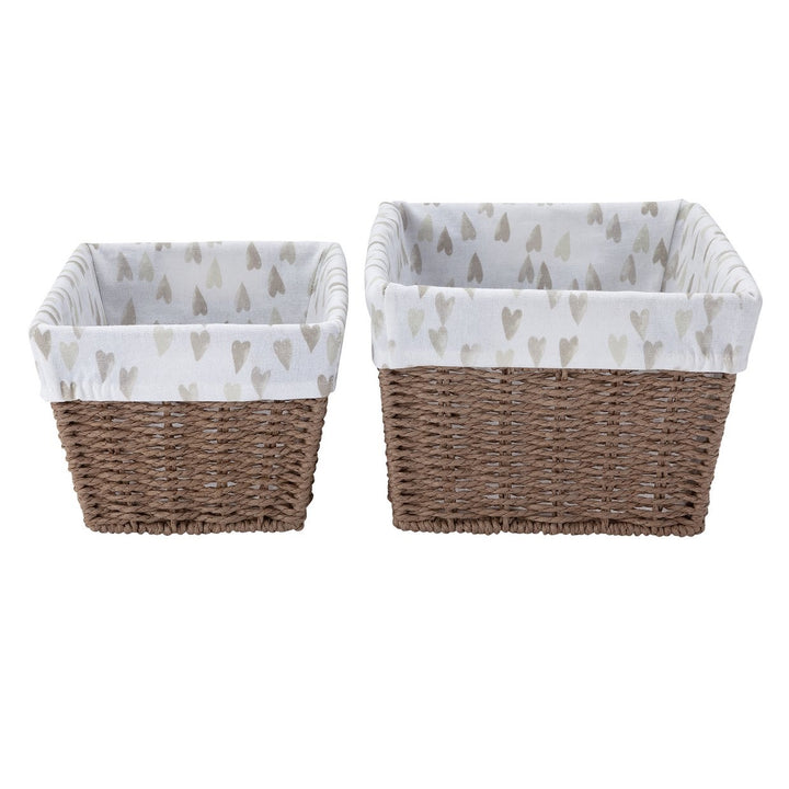 Home Set of 2 Heart Baskets
