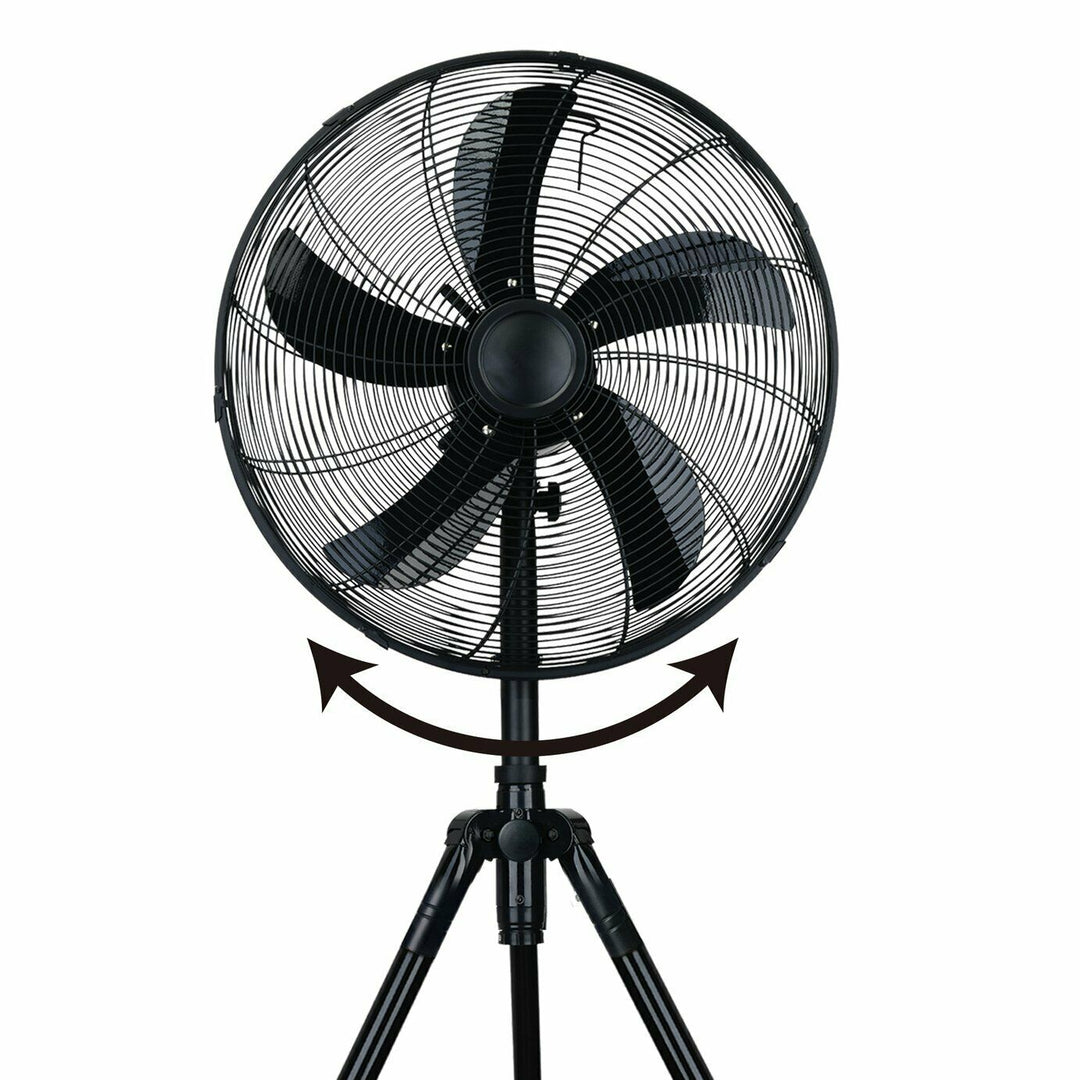 Home 16 Inch Tripod Pedestal Fan - Black