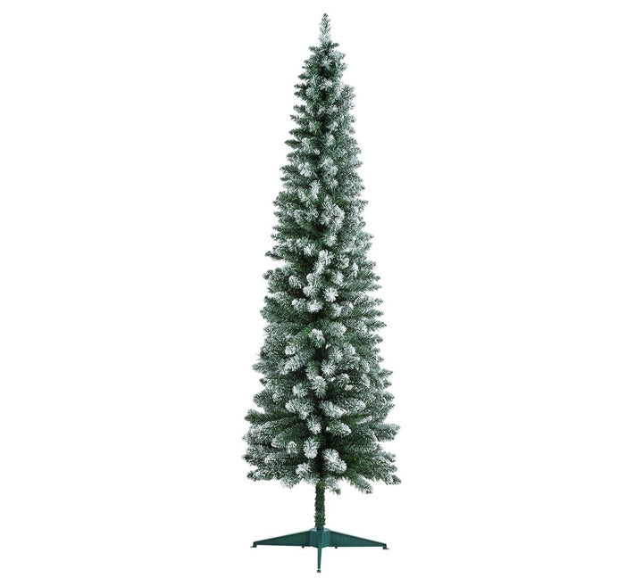 Home 6ft Snow Tipped Pencil Christmas Tree - Green