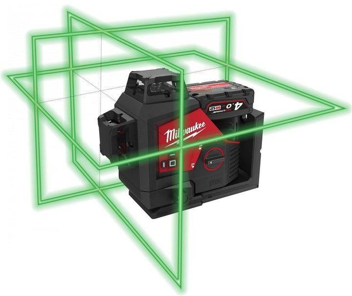 Milwaukee M123PL-0C Green 360° 3 Plane Laser - Bare Tool
