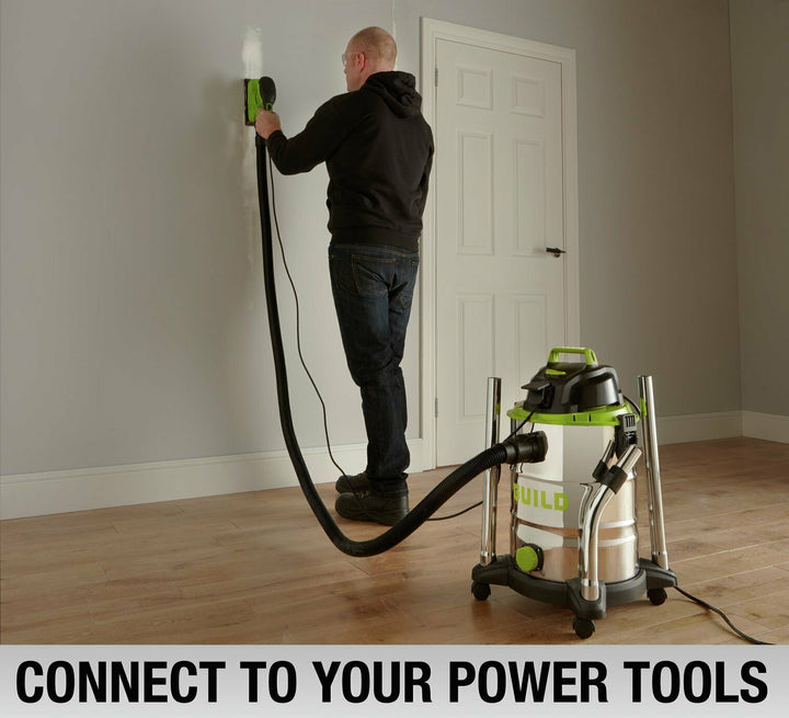 Guild 30L Wet & Dry Canister Vacuum Cleaner With Power Take Off - 1500W
