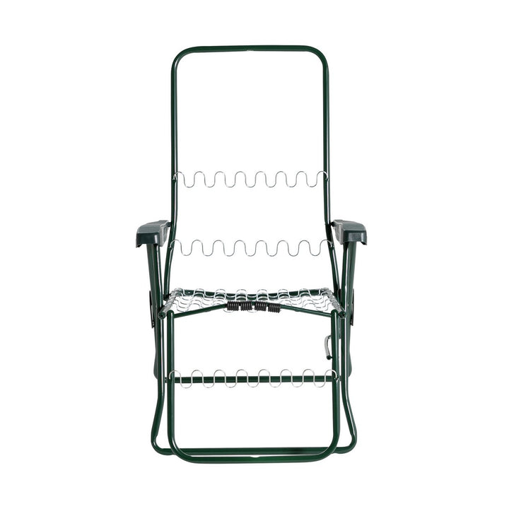 Home Folding Metal Reclining Garden Chair - Green