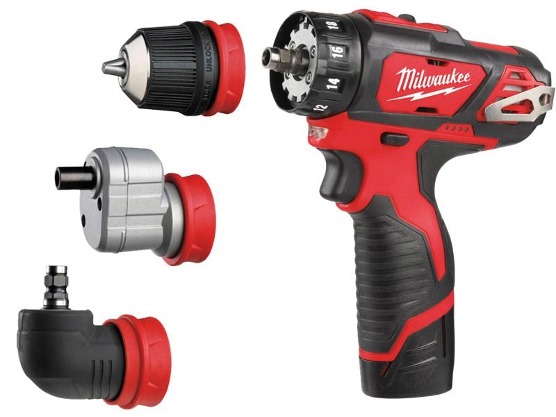 Milwaukee M12BDDXKIT-202C 12v Removable Chuck Drill Driver