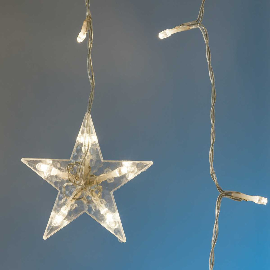 Habitat 180 LED Star Curtain Christmas Lights - Warm White