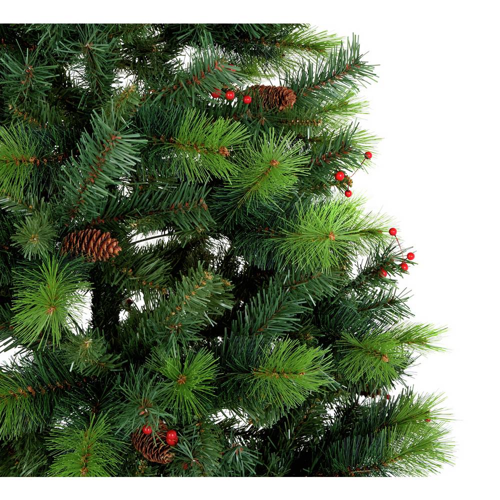Home Berry and Cone Green Christmas Tree - 7ft