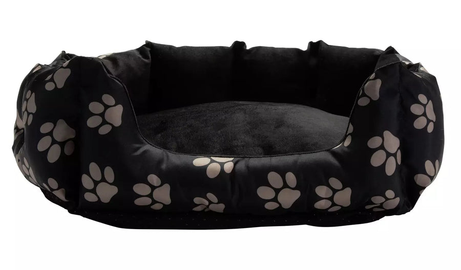Paw Print Oval Pet Bed - Small