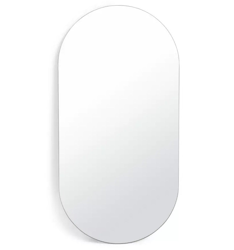 Habitat Pill Shape Rimless Wall Mirror