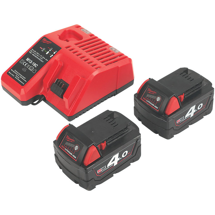 Milwaukee M18BPP2Q-402C 18V Li-Ion RedLithium Cordless Twin Pack