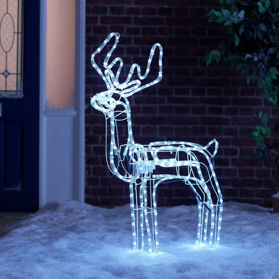 Collection Bright White LED Animated Reindeer Christmas Decoration