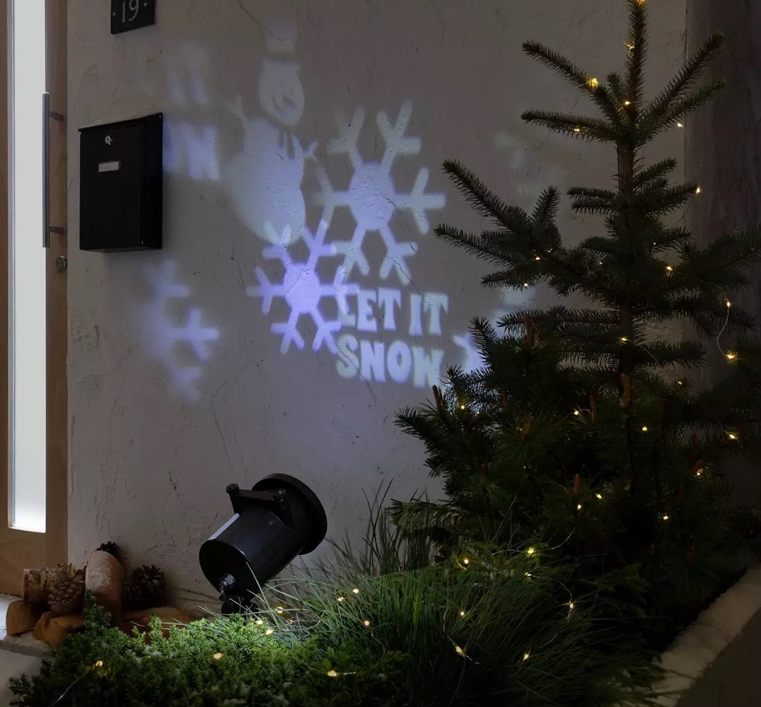 Home Interchangeable Projector Christmas Light - Black